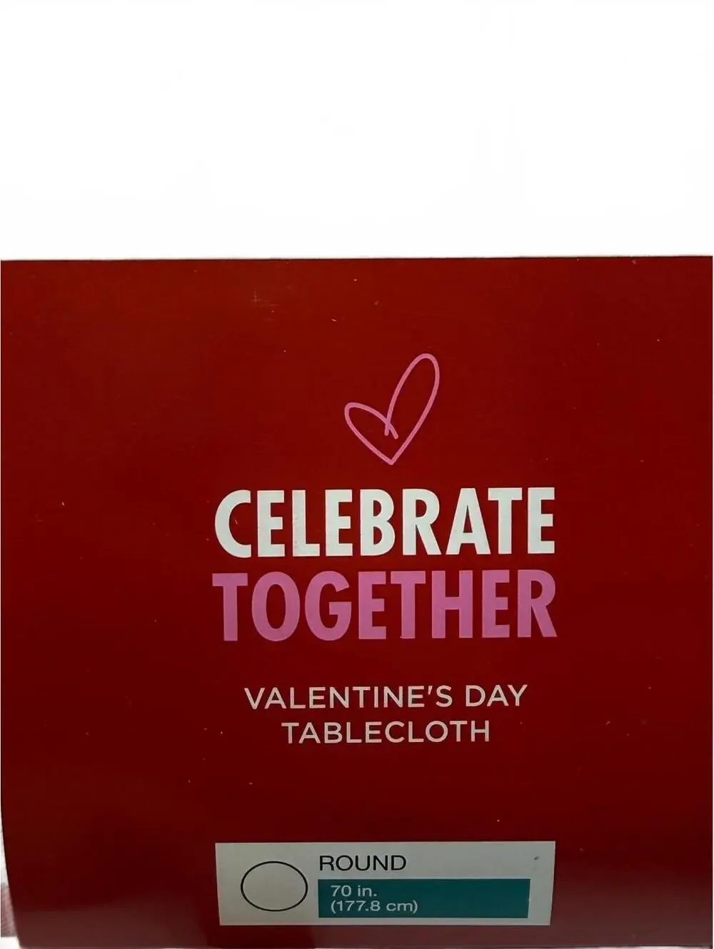 NEW!! Celebrate Together Valentine's Day Round Tablecloth 70 inch